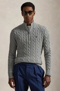 Polo Ralph Lauren sweter bawełniany kolor szary z półgolfem 710810841