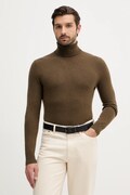 Sisley sweter z domieszką wełny męski kolor beżowy lekki z golferm 102HS2177