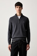 BOSS Orange sweter męski z dodatkiem kaszmiru Kanobix_S granatowy 50527585