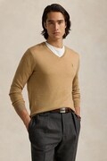 Polo Ralph Lauren sweter wełniany RWS-Longsleeve męski kolor beżowy lekki 710946142