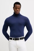 Sisley sweter wełniany męski kolor granatowy lekki 11BAS200A