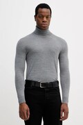 Sisley sweter wełniany męski kolor szary lekki 11BAS200A