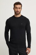 Tommy Hilfiger pulover barbati, culoarea negru, light, MW0MW36535