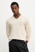 Tommy Hilfiger sweter bawełniany kolor beżowy lekki MW0MW14745