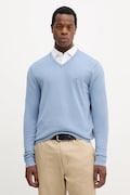 Tommy Hilfiger sweter bawełniany kolor niebieski lekki MW0MW14745