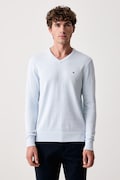 Tommy Hilfiger sweter męski bawełniany niebieski MW0MW14745