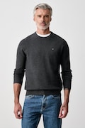 Tommy Hilfiger svetr pánský bavlněný šedý MW0MW36347