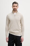 Tommy Hilfiger πουλόβερ ανδρικό βαμβακερό μπεζ MW0MW37331