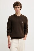 Guess Jeans sweter bawełniany kolor brązowy M4BR30 Z3HM1