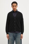 C.P. Company kardigan wełniany Knitwear Cardigan In Re-Wool kolor czarny 17CMKN253A006595A