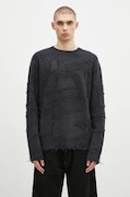 Vlnený sveter A-COLD-WALL* Frontage Knit Crewneck pánsky, čierna farba, ACWMK169