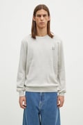 Maison Kitsuné woolen jumper Bold Fox Head Patch men’s gray color lightweight MM00815KT1036