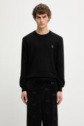 Maison Kitsuné sweter wełniany Bold Fox Head Patch męski kolor czarny lekki MM00815KT1036