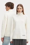 A.P.C. pulover de lana pull walter culoarea bej, cu guler, WVBDJ.M23248