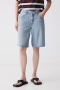 Levi's rövidnadrág női farmer BAGGY DAD kék magas derék 000MJ