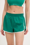 P.E Nation szorty treningowe Preset kolor zielony z aplikacją high waist 243S252