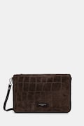 Τσάντα σουέτ Gianni Chiarini NORA POUCH χρώμα: καφέ, BS 10225 CM-PL