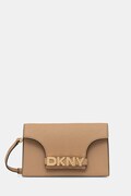 Kožená kabelka Dkny béžová farba, R435OG58