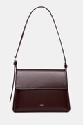 A.P.C. torebka skórzana sac virginie flap kolor bordowy PXBRU.F61924