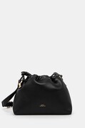 A.P.C. Sac Ninon Mini torebka crossbody damska z imitacji skóry czarna PUAAT.F61582