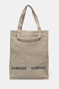 Samsoe Samsoe borsa a mano in cotone SALUCCA colore beige U24300002