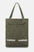 Samsoe Samsoe borsa a mano in cotone SALUCCA colore verde U24300002