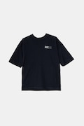 EA7 Emporio Armani t-shirt bawełniany dziecięcy kolor niebieski z nadrukiem 6DBT59 BJ02Z