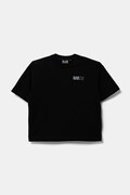 EA7 Emporio Armani t-shirt bawełniany dziecięcy kolor czarny z nadrukiem 6DBT59 BJ02Z