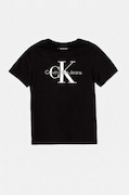 Дитяча бавовняна футболка Calvin Klein Jeans колір чорний з принтом IU0IU00676