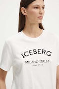 Iceberg tricou din bumbac femei, culoarea alb, F021 6325