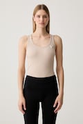 Guess τοπ γυναικείο με βισκόζη COLETTE μπεζ V4YP06 K8RT2