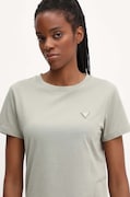 Guess T-shirt damski bawełniany z elastanem COLETTE zielony V4YI09 J1314