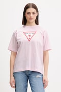 Guess Jeans t-shirt bawełniany damski kolor różowy W4YI76 K8HM0