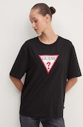 Guess Jeans tricou din bumbac femei, culoarea negru, W4YI76 K8HM0