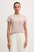 Guess T-shirt damski bawełniany z elastanem COLETTE różowy V4YI21 KCDH1