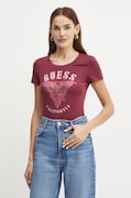 Tričko Guess vínová barva, W4BI19 J1314