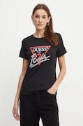 Guess t-shirt bawełniany damski kolor czarny W4BI20 I3Z14