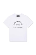 Karl Lagerfeld t-shirt bawełniany dziecięcy kolor biały Z30205