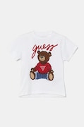 Guess tricou de bumbac pentru copii culoarea alb, H4BT01 I3Z14