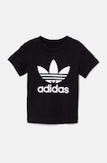adidas Originals tricou de bumbac pentru copii TREFOIL TEE culoarea negru, cu imprimeu, IX5113