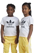 adidas Originals tricou de bumbac pentru copii TREFOIL TEE culoarea alb, cu imprimeu, JE0518