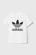 adidas Originals tricou din bumbac pentru bebelusi TREFOIL TEE culoarea alb, cu imprimeu, JE0520