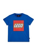 Lego t-shirt bawełniany dziecięcy LWTANO 631 kolor niebieski z nadrukiem 12011363