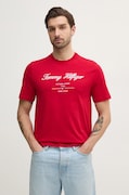 Tommy Hilfiger t-shirt bawełniany męski kolor czerwony z aplikacją MW0MW33691