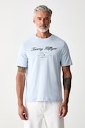 Tommy Hilfiger T-shirt męski bawełniany niebieski MW0MW33691