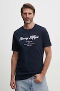 Tommy Hilfiger t-shirt bawełniany męski kolor granatowy z aplikacją MW0MW33691