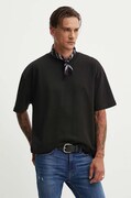 HUGO tricou din bumbac barbati, culoarea negru, neted, 50516664