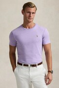 Polo Ralph Lauren t-shirt bawełniany męski kolor fioletowy gładki 710740727