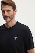 Guess t-shirt bawełniany męski kolor czarny gładki M4YI0A KCCM1