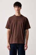 Guess Jeans T-shirt męski bawełniany brązowy M4YI44 K8FQ4